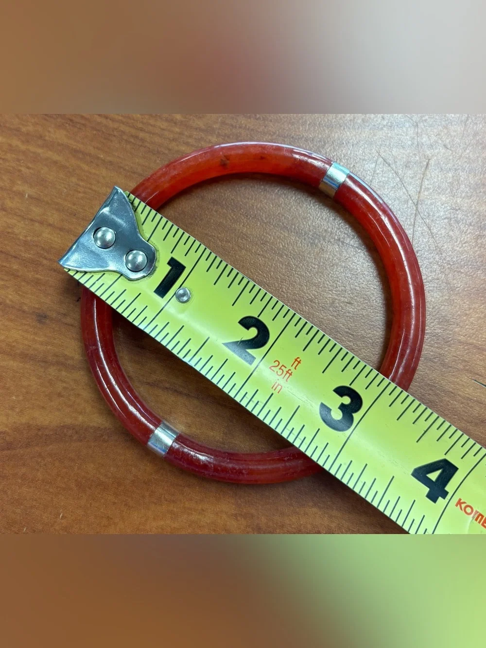 925 Sterling Silver Red “Jade” Bangle